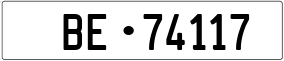 Trailer License Plate